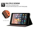 thumbnail image 4 of Dteck Folio Case for Kindle Fire HD8 (2018/2017/2016 release), Slim Fit Book Cover Design Multi-Angle Stand PU Leather Case Cover, Orange, 4 of 5