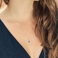thumbnail image 3 of Gem Stone King 925 Silver and 10K Yellow Gold Pendant with Chain Set with Heart Shape Fancy Blue Zirconia, 3 of 3