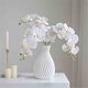 thumbnail image 5 of Jarrón de vidrio blanco con una sola flor de Phalaenopsis, flores artificiales, arreglo decorativo for sala de estar., 5 of 6
