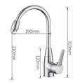 thumbnail image 2 of SEWACC Rotatable Silver Kitchen Sink Faucet Hot and Cold Water Mixer Premium PVC Scratch Resistant, 2 of 8