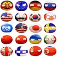 thumbnail image 2 of 10cm Country Ball Juguetes De Peluche Colgante Plushie Doll Countryball USA Francia Rusia Reino Unido Japón Alemania Italia Corea Regalos Para Niños Gao Jiahui  unisex, 2 of 2
