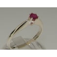 thumbnail image 2 of LBG British Made 14k White Gold Natural Ruby Womens Engagement Ring - 33 size options - Size 7, 2 of 7