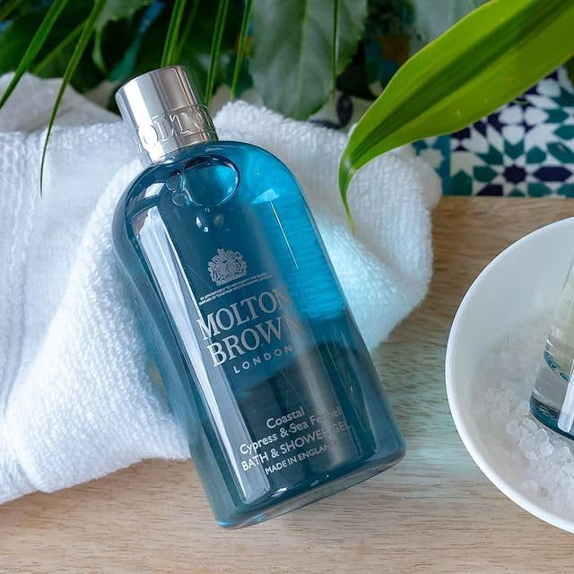 Coastal Cypress and Sea Fennel Bath and Shower Gel by Molton Brown for Men - 10 oz Shower Gel
