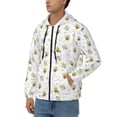 thumbnail image 3 of Kdxio Bee Print Men Hoodies Casual Hoodies for Men with Zip Pockets Full Zip Long Sleeve Sweatshirt Sports Hooded Jacket-Medium, 3 of 5