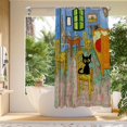 thumbnail image 4 of Cortina de ducha con diseño de gato negro para dormitorio, juego de cortinas de ducha con diseño de gato negro para baño con 12 ganchos, cortina de baño estética y bonita para mujeres y niños,, 4 of 4