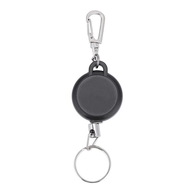 Mgaxyff 60cm Stainless Steel Wire Rope Retractable Key Chain Mgaxyff 60cm Stainless Steel Wire Rope Retractable Key Chain