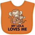thumbnail image 3 of Inktastic My Lola Loves Me Boys or Girls Baby Bib, 3 of 4