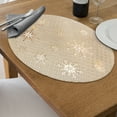thumbnail image 2 of Set De Table Rond En Pvc Découpé Motif Flocon De Neige (Doré) - Lot De 12, 2 of 4