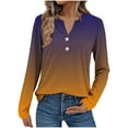 thumbnail image 1 of T-Shirt à Manches Longues pour Femmes Liquidation Femmes Chemises Mixtes Femmes Mode Décontractée Hauts à Boutons à Manches Longues Chemises Blouses Hauts, 1 of 6