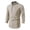 Khaki, variant on Wyongtao Clearance Men's Button Long Sleeve T-Shirt Cotton Linen Long Sleeves Dress Shirts,White XL
