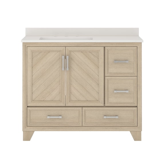 Craft   Main AWNVT4219D Ashlow 42" Free Standing Single Basin Vanity Set - Wood