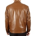 thumbnail image 4 of Chaqueta de cuero para hombre de padre de mediana edad y anciano Chaqueta de cuero con cuello para hombre Ropa casual para personas de mediana edad, 4 of 5