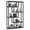 Black, variant on Fnova 69" Industrial Storage Shelf Unit, 6-Tier Staggered Etagere Bookcase Display for Living Room Bedroom Home Office