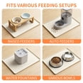 thumbnail image 3 of OTHER LOVE 24"x16" Silicone Pet Food Mat, Waterproof Non-Slip Dog Cat Bowl Mat with Raised Edge, White, 3 of 9