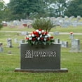thumbnail image 3 of Sympathy Silks Artificial Cemetery Flowers 30" Red and White Rose Buds Saddle for Headstone, 3 of 9