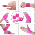 thumbnail image 4 of 15 rollos de vendajes elásticos autoadhesivos (rosa neón), vendaje autoadhesivo de 2 pulgadas, cinta de vendaje autoadhesiva para hinchazón de tobillo y muñeca, esguinces, 4 of 5