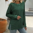 thumbnail image 6 of LEBONYARD Womens Shirts Plus Size,Fall V Neck Tops for Women New Trendy,Women's New Fashion Casual Solid Color Hollow Round-Neck Long Sleeve Raglan Sweater Top Green S, 6 of 6