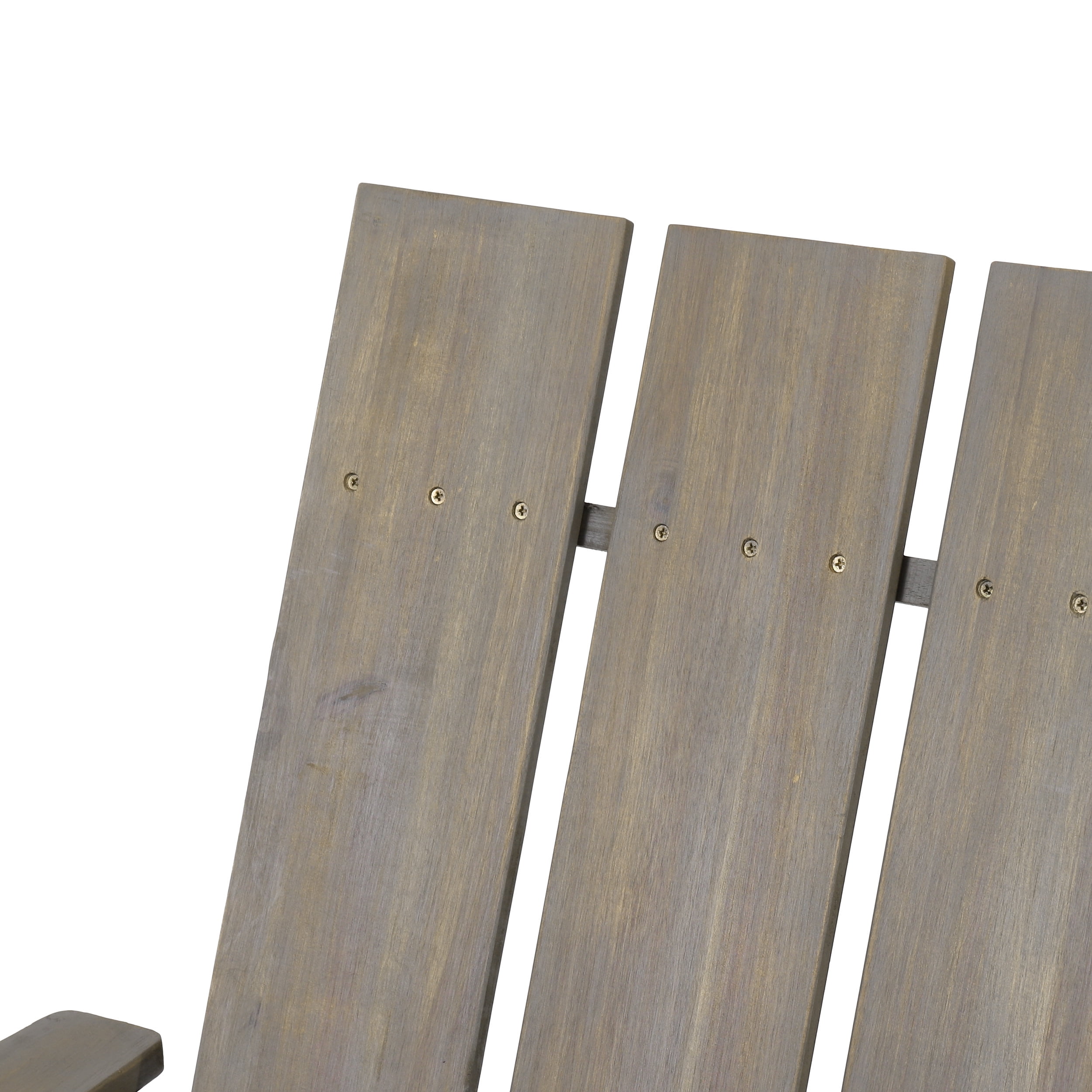 Eliphaz Acacia Wood Outdoor Foldable Adirondack Chair, Gray