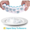 thumbnail image 2 of Silicone Ice Cube Tray, 4 Pack Easy-Release & Flexible 14-Ice Cube Trays with Spill-Resistant Removable Lid, Stackable Ice Trays with Covers for Freezer, Cocktail (Blue), 2 of 5