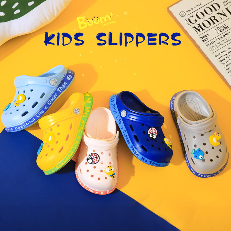 Kids Garden Clogs Toddler Non-Slip Garden Shoes Slip-on Sandals Beach Pool Shower Slippers Clog Mules for Children Girls Boys 