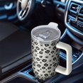 thumbnail image 6 of Leopard Print 40oz Tumbler– Stainless Steel Insulated Tumbler with Handle and Straw, Large Capacity Travel Cup for Hot & Cold Drinks, 6 of 6