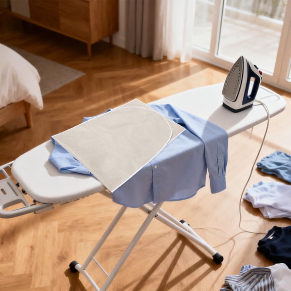 HONMEET Stain Resistant Khaki Ironing Board Cover with Zipper Closure and Storage Bag