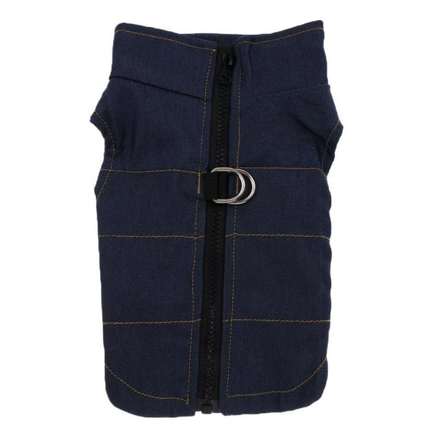 Chaleco de mezclilla para perro mascota Sunnimix Deep Blue XXL