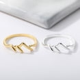 thumbnail image 2 of Geometric Copper Ring Mountain Peak Jewelry Nature Lovers, 2 of 7
