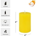 thumbnail image 4 of Jeco \u201c2\u201d Diameter by 3\u201d Yellow Pillar Candle, (CPZ-2302), 4 of 5