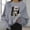 Grey-2, variant on Women's Halloween Sweatshirts Skull Graphic Long Sleeve Loose Fit Pullover Gothic Fall Casual Tops