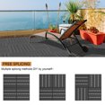 thumbnail image 6 of Pack of 9 Interlocking Deck Tiles, Plastic Patio Deck Tile 12"x12" Waterproof Indoor Outdoor Flooring All Weather Use, Decking Tiles for Porch Poolside Balcony Backyard, Dark Grey, 6 of 8