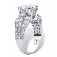 thumbnail image 2 of PalmBeach Jewelry Round Cubic Zirconia Multi-Row Engagement Ring 5.81 TCW in Gold-Plated or Platinum-Plated Sterling Silver, 2 of 5
