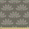 thumbnail image 2 of Ambesonne Floral Fabric by the Yard Upholstery, Lotus Flower Inspired Motif, 3 Yards, Pale Mauve Taupe Rose, 2 of 5