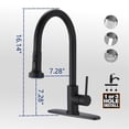 thumbnail image 2 of Kitchen Bar Faucets Deck Mounted Matte Black 1 or 3 Holes Manual Control, 2 of 6