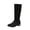 Black, variant on SAWOBUUN Womens Mid Calf Boots Slouchy Round Toe Block Heel Faux Suede Pull On Comfortable Fashion Casual Winter Boots
