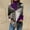 003_Purple, variant on Texiao Women's Fall Tops Printing Long Sleeve Sweatshirts Turtleneck Vintage Pullover Tunic Shirt Fashion Casual Blouses
