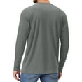 thumbnail image 4 of Domuza Rash Guard for Men Uv Protection Long Sleeve Beach Wear Lightweight Moisture Wicking Raglan Pullover Athletic Gym Blouse for Fishing Running Dark Gray XXXL, 4 of 6
