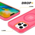 thumbnail image 3 of ELEHOLD Case for iPhone 16 Pro Max, Military Grade Protection Magnetic Cas Translucent Matte PC Case,Rose, 3 of 4