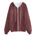 thumbnail image 4 of WZXFASHION Chandail Cardigan à Fermeture Éclair pour Femmes, Mode, avec Poches, jusqu'à 50 % de Rabais, Chandail à Capuchon à Enfiler à Fermeture Éclair, 4 of 4