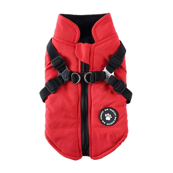 TELOLY 1Pcs Dog Snowsuit,Polyester Dog Shirts,Dog Dresses,Red,S