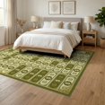 thumbnail image 3 of ODIKA Motif Funky Currency Note Bold Border Collage Vintage Repeating Flowing Dynamic Foldable Easy Care for Queen Size Bedroom, Under Bed, Master Suite, 3 of 7