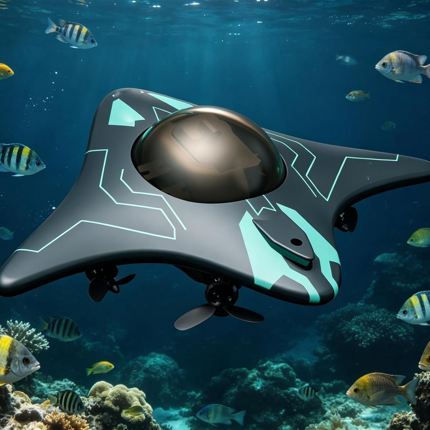 Underwater Drone with Camera, App Remote Control Camera Boat, Waterproof Mini WiFi Live Video Transmission, for River Lake Exploration Imaging.