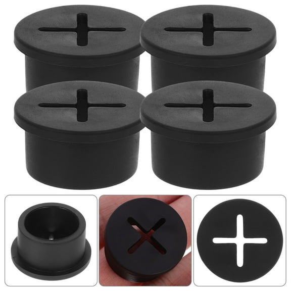 HAMPPLIES 12Pcs Rubber Grommets for Cables Wire Protection Round Hole Cover 0.94X0.94X0.47in