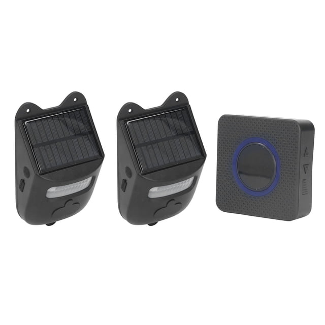Timbre con sensor infrarrojo, alarma solar para entrada de vehículos, luz estroboscópica, sirena de seguridad para exteriores, detector de movimiento, enchufe estadounidense de 110 a 240 V
