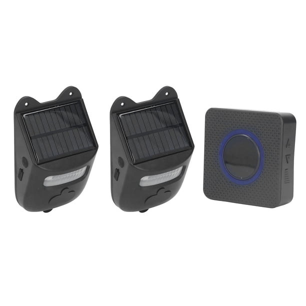Timbre con sensor infrarrojo, alarma solar para entrada de vehículos, luz estroboscópica, sirena de seguridad para exteriores, detector de movimiento, enchufe estadounidense de 110 a 240 V