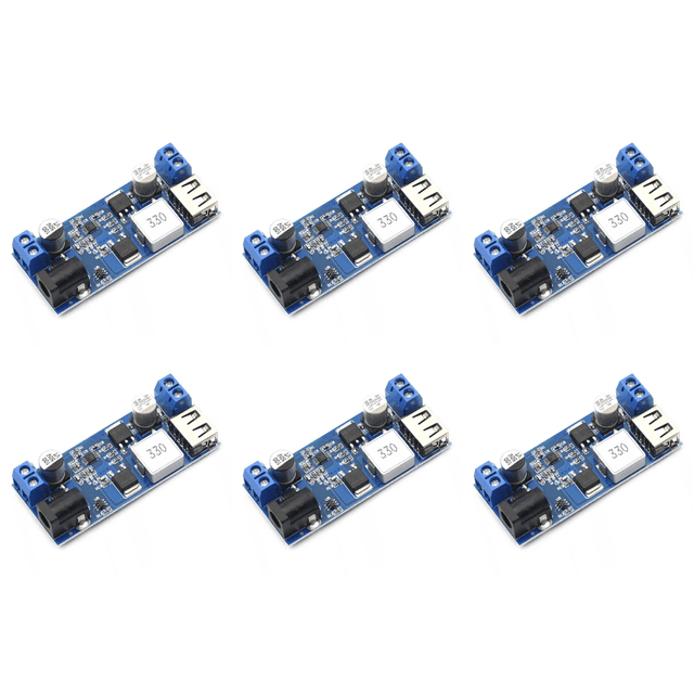 DC-DC 24V/12V a 5V 5A Fuente alimentación reductora Convertidor reductor USB ajustable