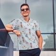 thumbnail image 4 of Honeii Cute Snowflake Dachshund Print Polo Shirt, A Classic Short-Sleeved, Button-Down Golf Shirt for Men,Mens Polo Shirts Short Sleeve-3X-Large, 4 of 6