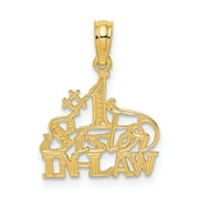 FB Jewels 14K Yellow Gold #1 Sister-In-Law Pendant