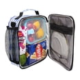 thumbnail image 4 of Square Insulated Lunch Bag Leak-proof Lunch Box for Outdoor Work Picnic Navy Blue Stars, 4 of 6