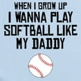 thumbnail image 2 of CafePress - Softball Like My Daddy Body Suit - Baby Light Bodysuit, Size Newborn - 24 Months, 2 of 4